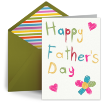Father's Day Flower card image