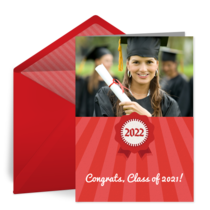 Red Grad Photo card image