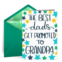 Promoted to Grandpa card image