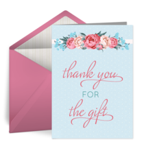 Thank You Rustic Floral card image