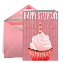 Birthday Cupcake Treat card image