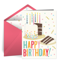 Sprinkle Birthday Cake card image