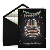 Birthday Cake Chalk card image