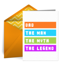 The Man The Myth The Legend card image