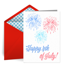 Happy 4th of July Fireworks card image