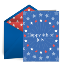 Fourth of July Stars card image