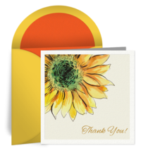 Thanks Sunflower card image