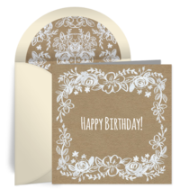 Floral Rustic Birthday card image