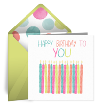 Bright Birthday Candles card image