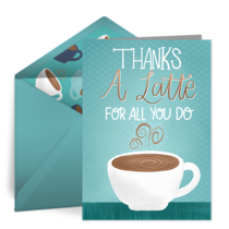 Thanks A Latte Mug card image